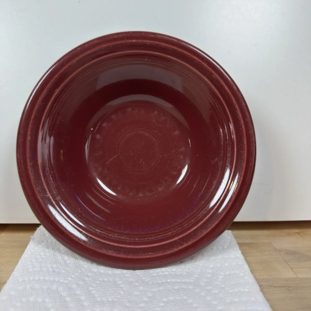 Homer Laughlin Fiesta 6 1/2 Inch Stackable Cereal Bowl 11 OZ Cinnabar Fiestaware